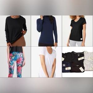 NWT BUNDLE  XS Long & Short Sleeve Activewear Tee Shirts 6pc